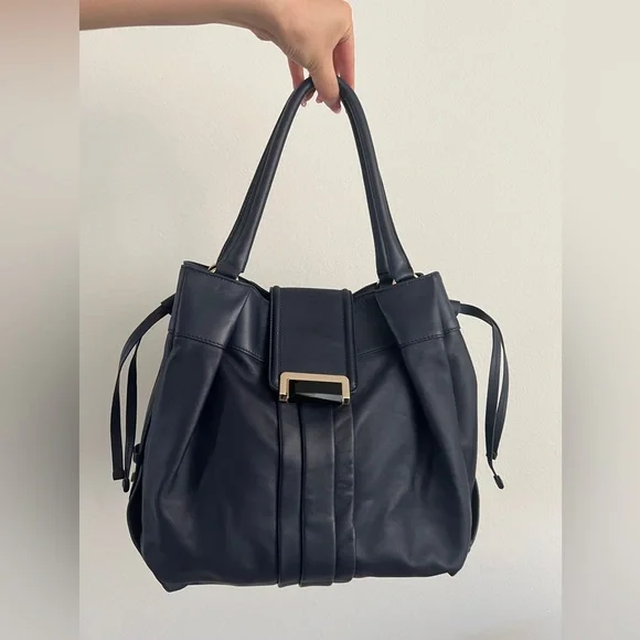 Bally Switzerland Dark Lapis Calf Plain Cochi Handbang - Picture 2 of 16